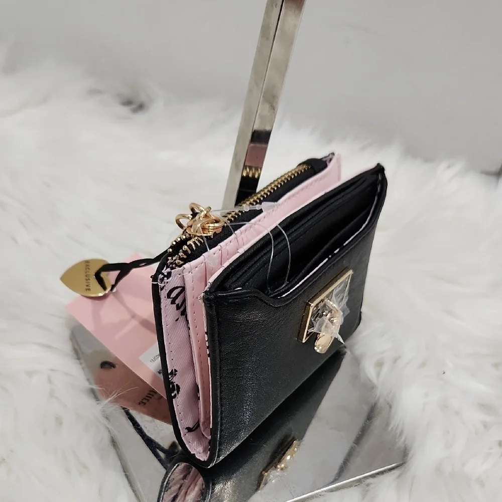 🖤🔹️Juicy Couture 🔹️rolling On Black Pull Out Card Case Wallet